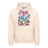 Sandshell pink or blue big sister loves you Urban Hoodie - MaliasSmallBusiness