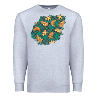Heather Grey christmas gingerbread cookies patch Premium Sweatshirt - BundleAndBundleShop
