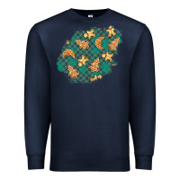 Navy christmas gingerbread cookies patch Premium Sweatshirt - BundleAndBundleShop