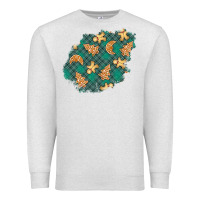 Oatmeal Heather christmas gingerbread cookies patch Premium Sweatshirt - BundleAndBundleShop