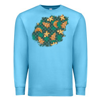 Ocean Blue christmas gingerbread cookies patch Premium Sweatshirt - BundleAndBundleShop