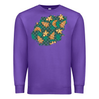 Purple christmas gingerbread cookies patch Premium Sweatshirt - BundleAndBundleShop