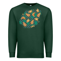 Sports Green christmas gingerbread cookies patch Premium Sweatshirt - BundleAndBundleShop