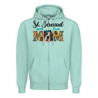 Seafoam western st. bernard mom Zipper Hoodie - RanaPortraitStore