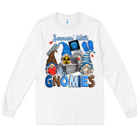 White scannin' with my gnomies Long Sleeve Tee - Zillion Design Studio