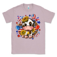 Lilac cute cow fourth of july Classic Tee - texasbilliewilder