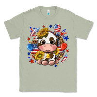 Matcha cute cow fourth of july Classic Tee - texasbilliewilder