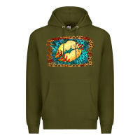 Army Green Softball Lips Premium Hoodie - Jasminsmagicworld