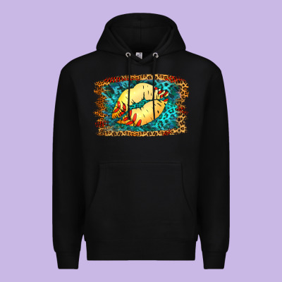 Softball Lips Premium Hoodie Designed By Jasminsmagicworld