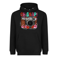Black oh snap rose grey leopard vintage camera Heavyweight Hoodie - FaDigitalArtStudio