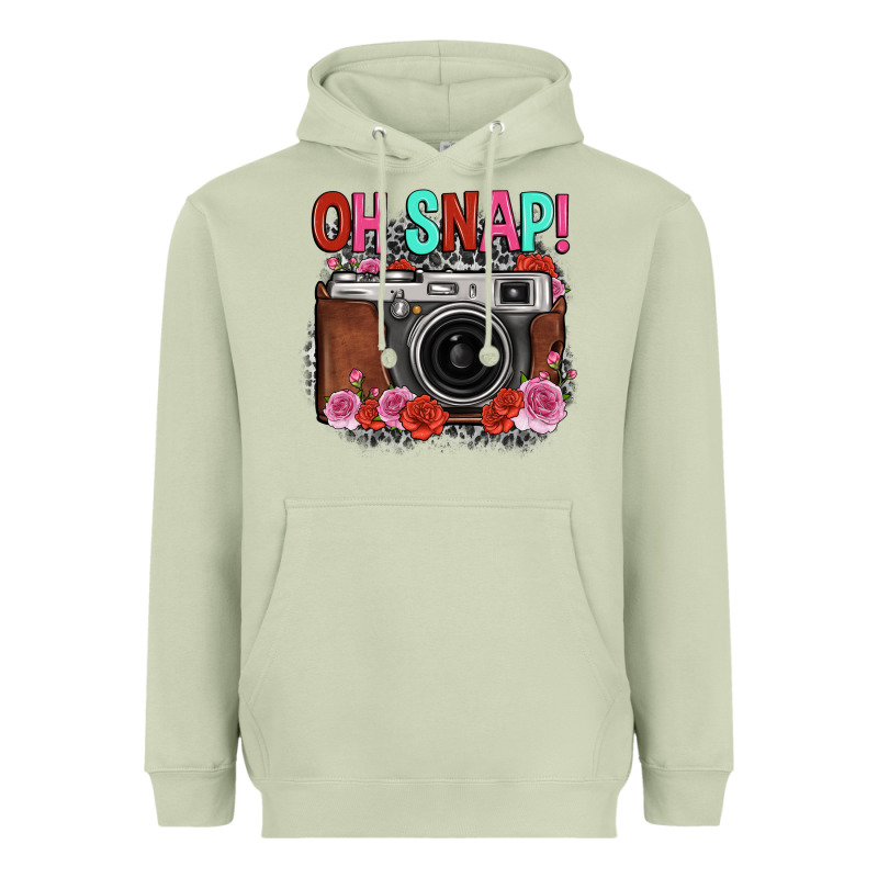 Oh Snap Rose Grey Leopard Vintage Camera Heavyweight Hoodie by FaDigitalArtStudio | Teevron