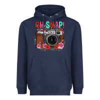 Navy oh snap rose grey leopard vintage camera Heavyweight Hoodie - FaDigitalArtStudio