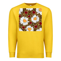 Lemon valentines day daisy and leopard seamless pattern Premium Sweatshirt - BundleAndBundleShop