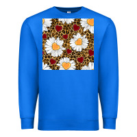 True Royal valentines day daisy and leopard seamless pattern Premium Sweatshirt - BundleAndBundleShop