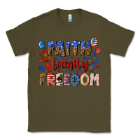 Army Green faith family freedom Classic Tee - texasbilliewilder