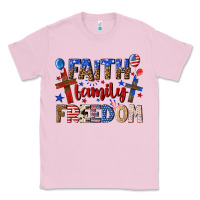 Bubblegum Pink faith family freedom Classic Tee - texasbilliewilder