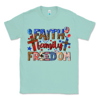 Seafoam faith family freedom Classic Tee - texasbilliewilder