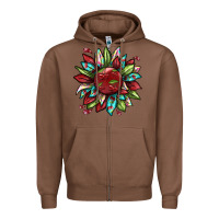 Chestnut Cherry sunflower Zipper Hoodie - texasbilliewilder