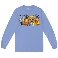 Colony Blue monkey coffee cups Long Sleeve Tee - texasbilliewilder