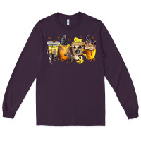 Plum monkey coffee cups Long Sleeve Tee - texasbilliewilder