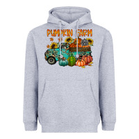 Heather Grey pumpkin farm Heavyweight Hoodie - RacoonDesign