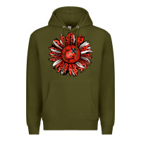 Army Green Ladybug Sunflower Premium Hoodie - Jasminsmagicworld