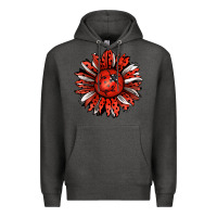 Charcoal Heather Ladybug Sunflower Premium Hoodie - Jasminsmagicworld