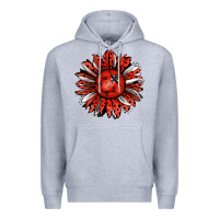Heather Grey Ladybug Sunflower Premium Hoodie - Jasminsmagicworld