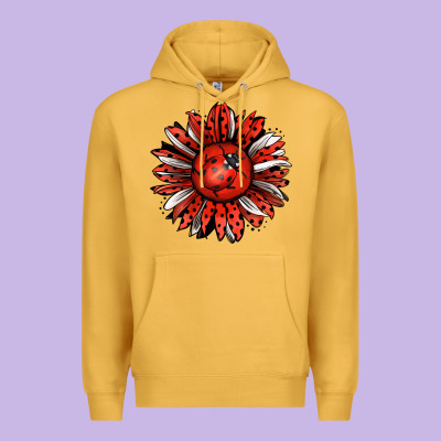 Ladybug Sunflower Premium Hoodie Designed By Jasminsmagicworld