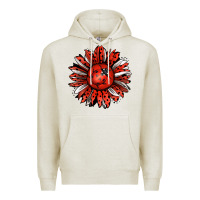 Oatmeal Heather Ladybug Sunflower Premium Hoodie - Jasminsmagicworld