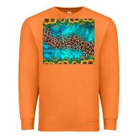 Carrot leopard turquoise sunflower Premium Sweatshirt - JahusDesignShop