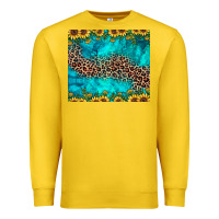 Lemon leopard turquoise sunflower Premium Sweatshirt - JahusDesignShop