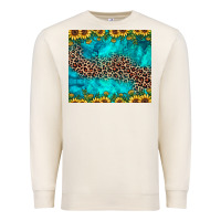 Sandshell leopard turquoise sunflower Premium Sweatshirt - JahusDesignShop