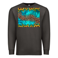 Smoke leopard turquoise sunflower Premium Sweatshirt - JahusDesignShop