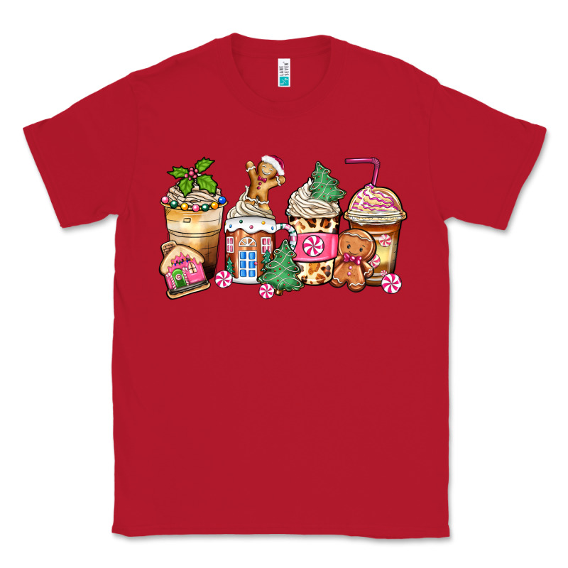 Pink Gingerbread Coffee Cups Classic Tee by Zillion Design Studio | Teevron