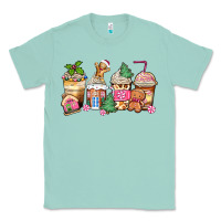 Seafoam pink gingerbread coffee cups Classic Tee - Zillion Design Studio