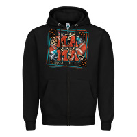 Black American football mama with leopard Zipper Hoodie - Zillion Design Studio