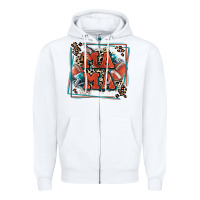 White American football mama with leopard Zipper Hoodie - Zillion Design Studio