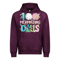 Mauve Wine 100 mermazing days Urban Hoodie - MaliasSmallBusiness