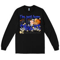 Black i'm just here for the snacks #basketball brother Long Sleeve Tee - Zillion Design Studio