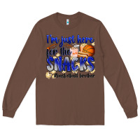 Chestnut i'm just here for the snacks #basketball brother Long Sleeve Tee - Zillion Design Studio