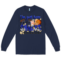 Navy i'm just here for the snacks #basketball brother Long Sleeve Tee - Zillion Design Studio
