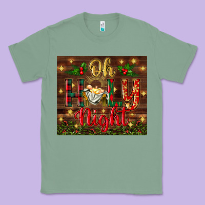 Oh Holy Night Classic Tee Designed By Bundleandbundleshop