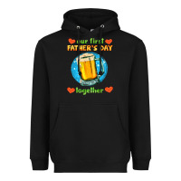 Black our first father's day together and beer Heavyweight Hoodie - HRA Design Shop