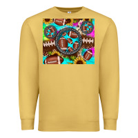 Antique Gold football tie dye gemstone sunflower Premium Sweatshirt - JahusDesignShop