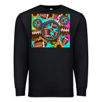 Black football tie dye gemstone sunflower Premium Sweatshirt - JahusDesignShop