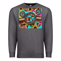 Charcoal Heather football tie dye gemstone sunflower Premium Sweatshirt - JahusDesignShop