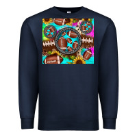 Navy football tie dye gemstone sunflower Premium Sweatshirt - JahusDesignShop