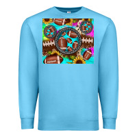 Ocean Blue football tie dye gemstone sunflower Premium Sweatshirt - JahusDesignShop