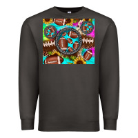 Football Tie Dye Gemstone Sunflower Premium Sweatshirt | Teevron